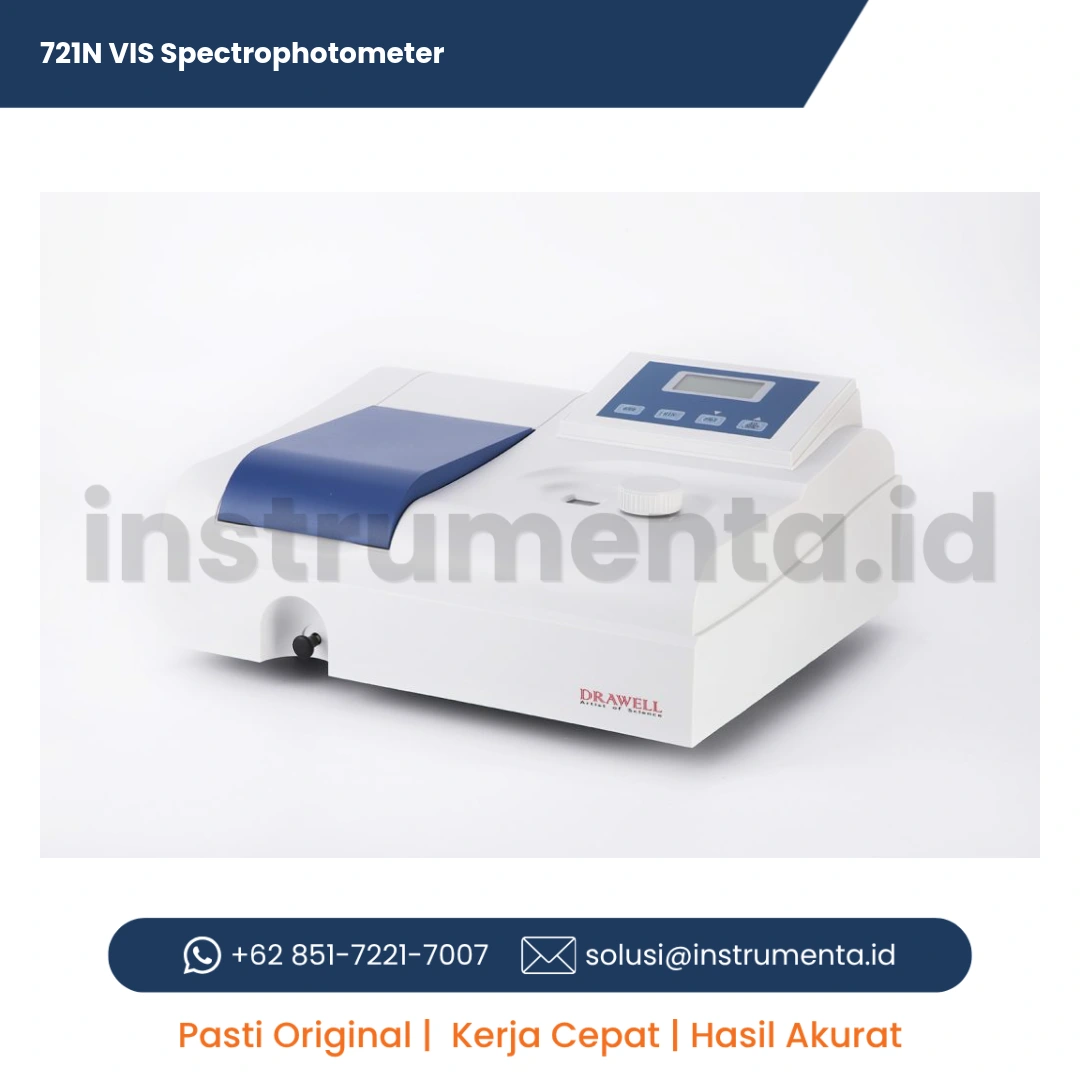 Distributor Resmi 721N VIS Spectrophotometer Alat Analisis Spektrofotometer Visible Precision Ready Stock